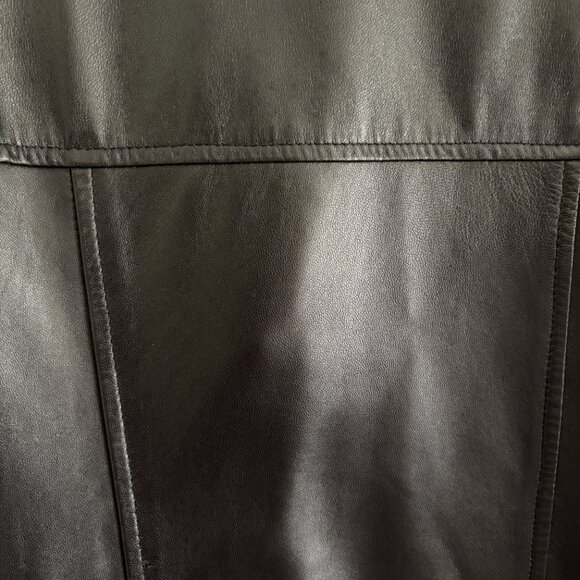 Best Ink Black Vintage Leather Jacket - Picture 6 of 16